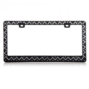 Chevron Diamond Black License Plate Frame