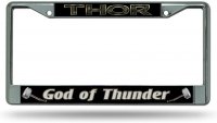 Thor God Of Thunder Chrome License Plate Frame