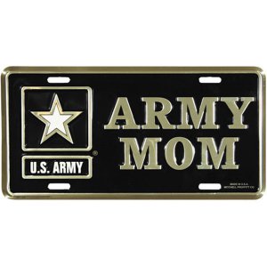 Army Mom Metal License Plate