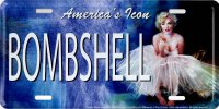 Marilyn Monroe Bombshell Metal License Plate