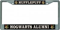 Hufflepuff Hogwarts Alumni #2 Chrome License Plate Frame