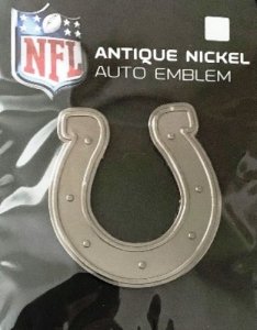 Indianapolis Colts Antique Nickel Auto Emblem