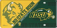 North Dakota State Bison Metal License Plate