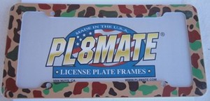 Camouflage Plastic License Frame