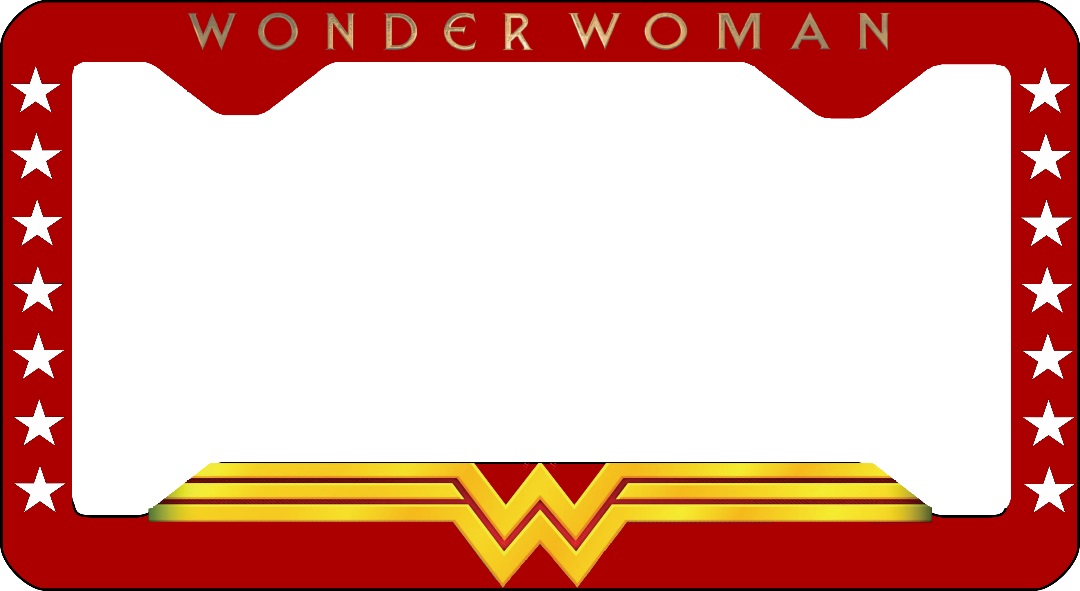 Wonder Woman Flat Aluminum Novelty Auto License Plate 
