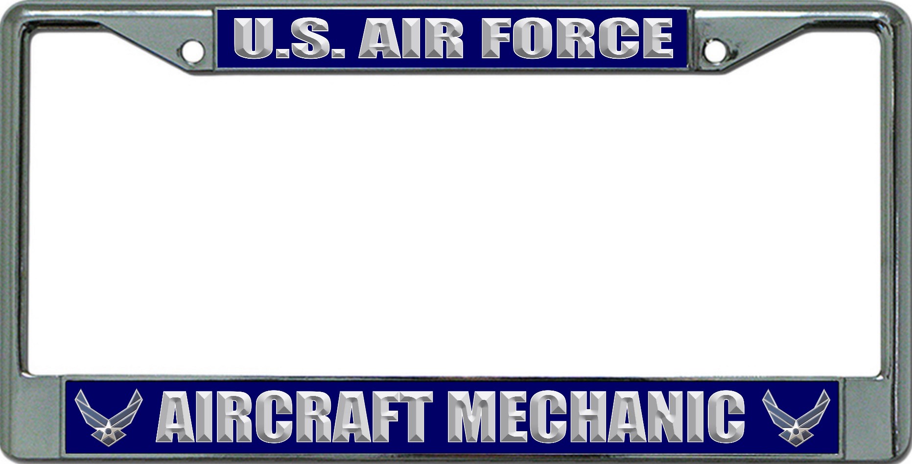 U.S. Air Force Aircraft Mechanic Chrome License Plate Frame U.S. Air Force  Aircraft Mechanic Chrome License Plate Frame [LPO6393] - $22.99