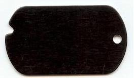 Black Engravable Blank Dog Tags