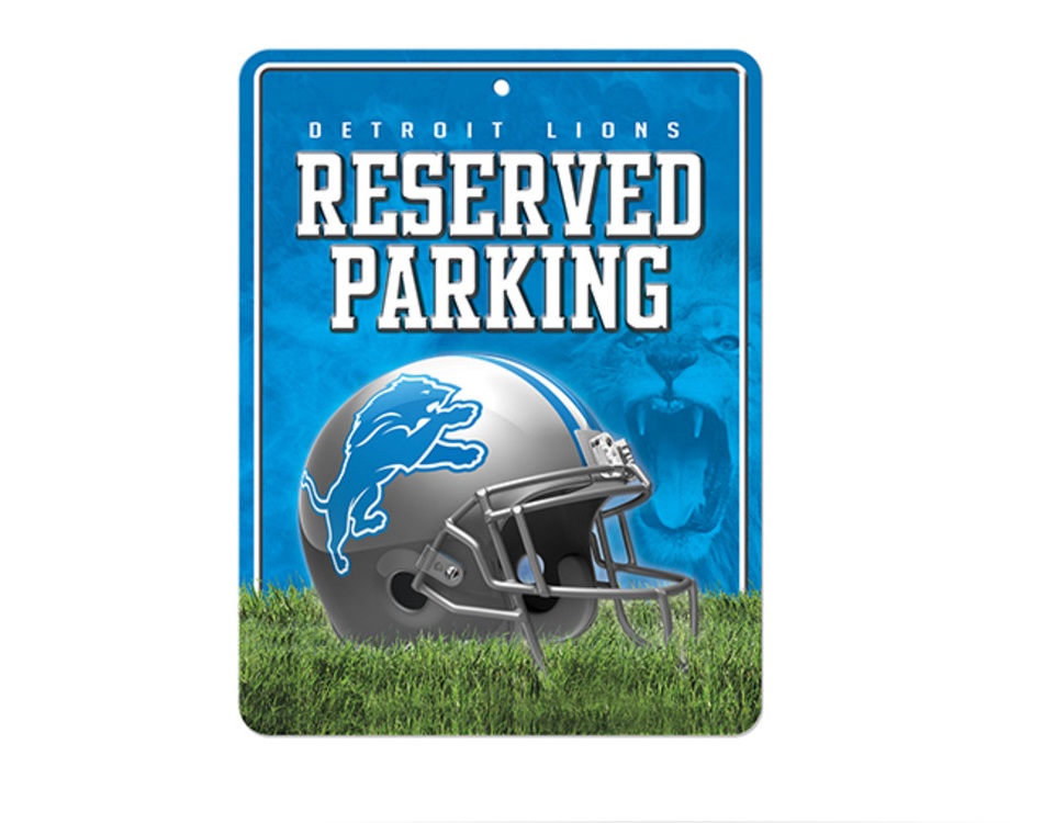 Detroit Lions Metal Parking Sign