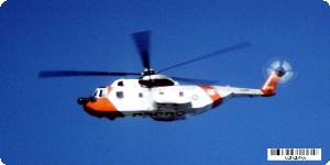 U.S. Coast Guard Helicopter Photo License Plate