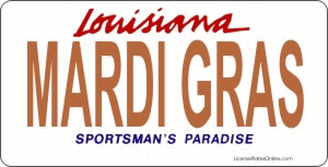 Design It Yourself Louisiana State Look-Alike Bicycle Plate