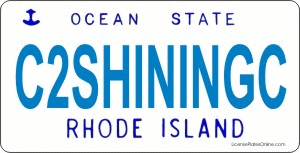 Design It Yourself Rhode Island State Look-Alike Bicycle Plate#2